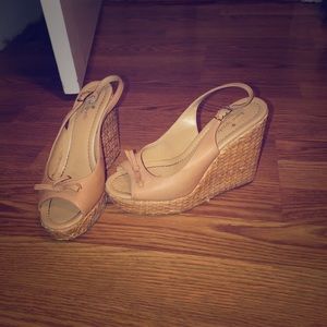 Kate Spade sling back wedges